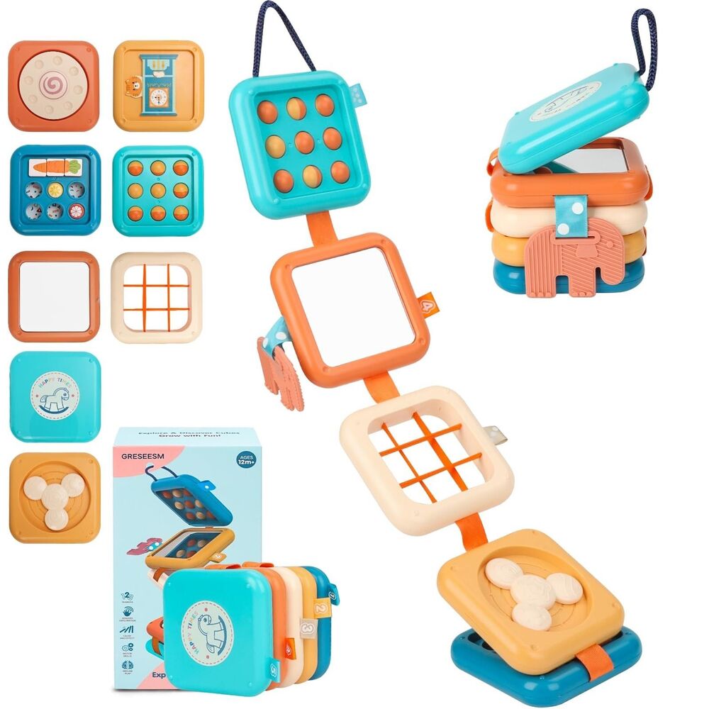 Montessori Busy Board Sensory Travel Toy Ages 12M+ Toddler New